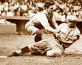 Muddy Ruel Tagging Out Bing Miller at Home, 1925